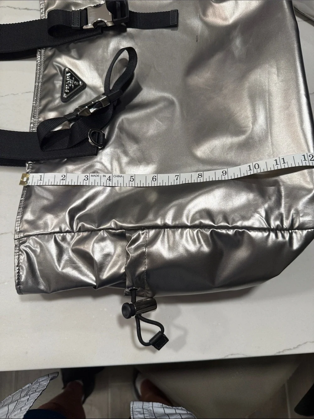 Prada Tessuto Metallic Technical Tote